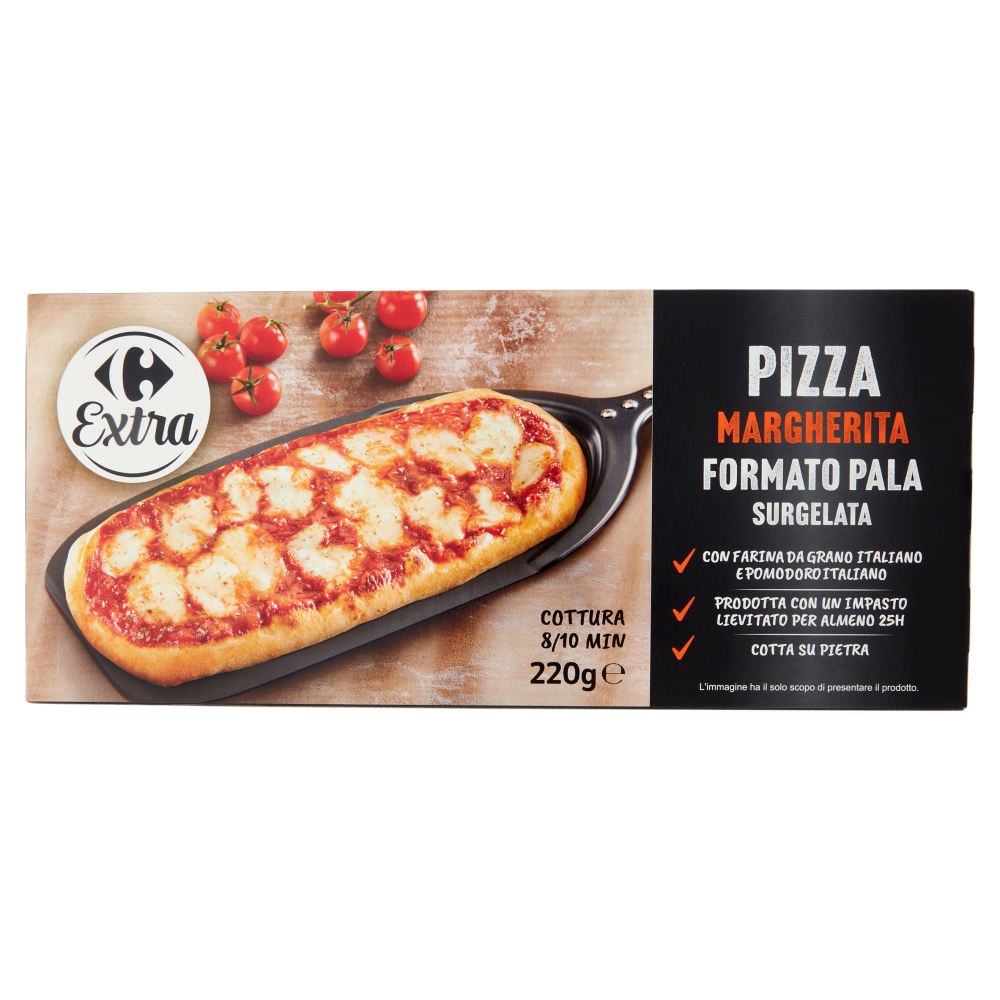 Carrefour Extra Pizza Margherita Formato Pala Surgelata 220 g