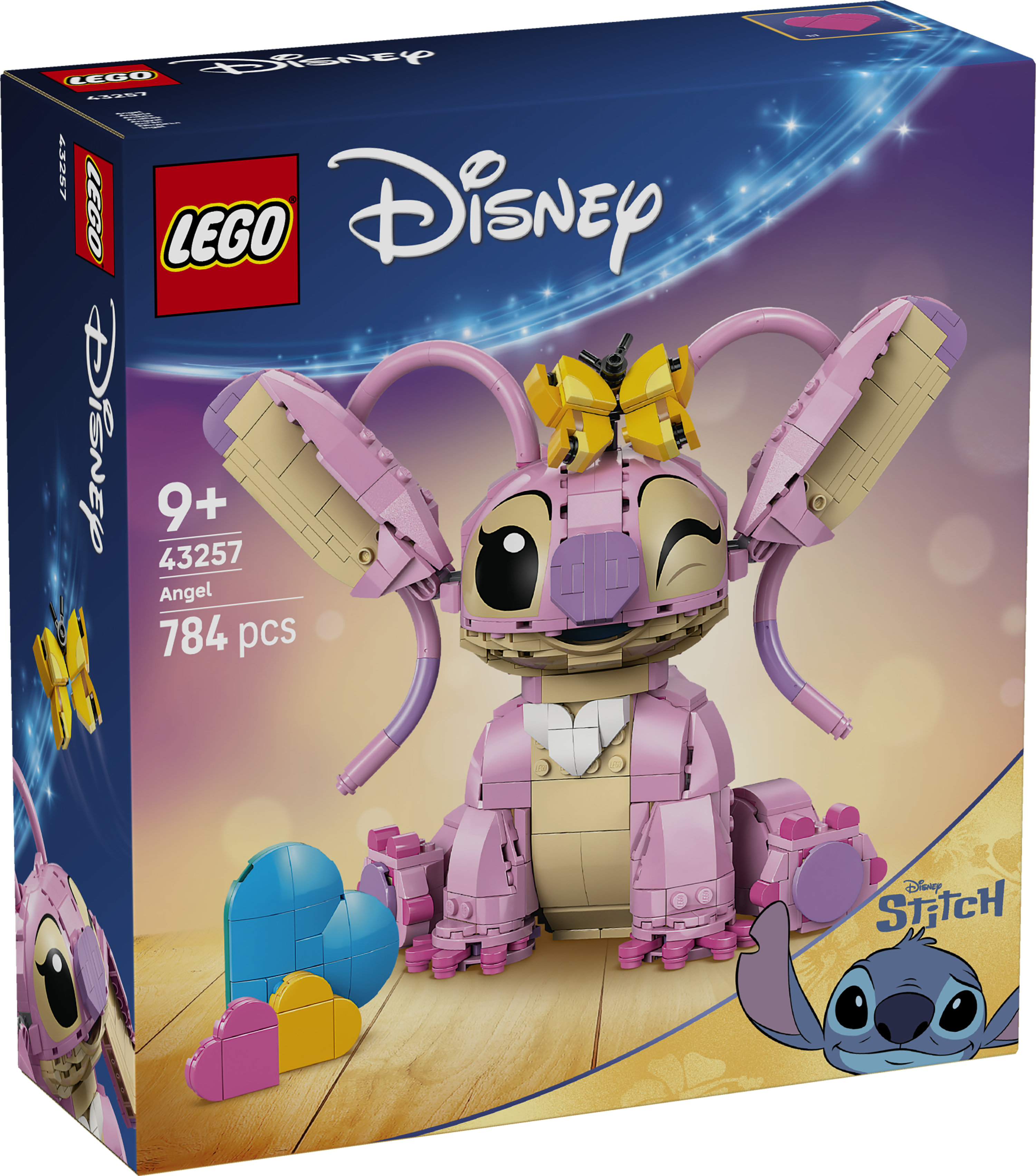LEGO Disney | 43257 Angel - Lilo & Stitch, Personaggio Giocattolo con 3 Palloncini a Cuore e Farfalla, Idea Regalo 9+ Anni