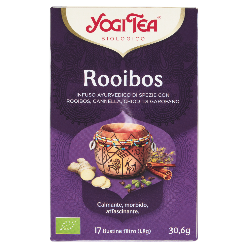 Yogi Tea Rooibos Bio infuso ayurvedico di spezie con rooibos, cannella e chiodi di garofano - 30,6 g