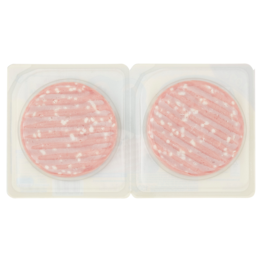 Fratelli Beretta Paciocotti 2 Hamburger di Prosciutto Cotto con Mozzarella 150 g