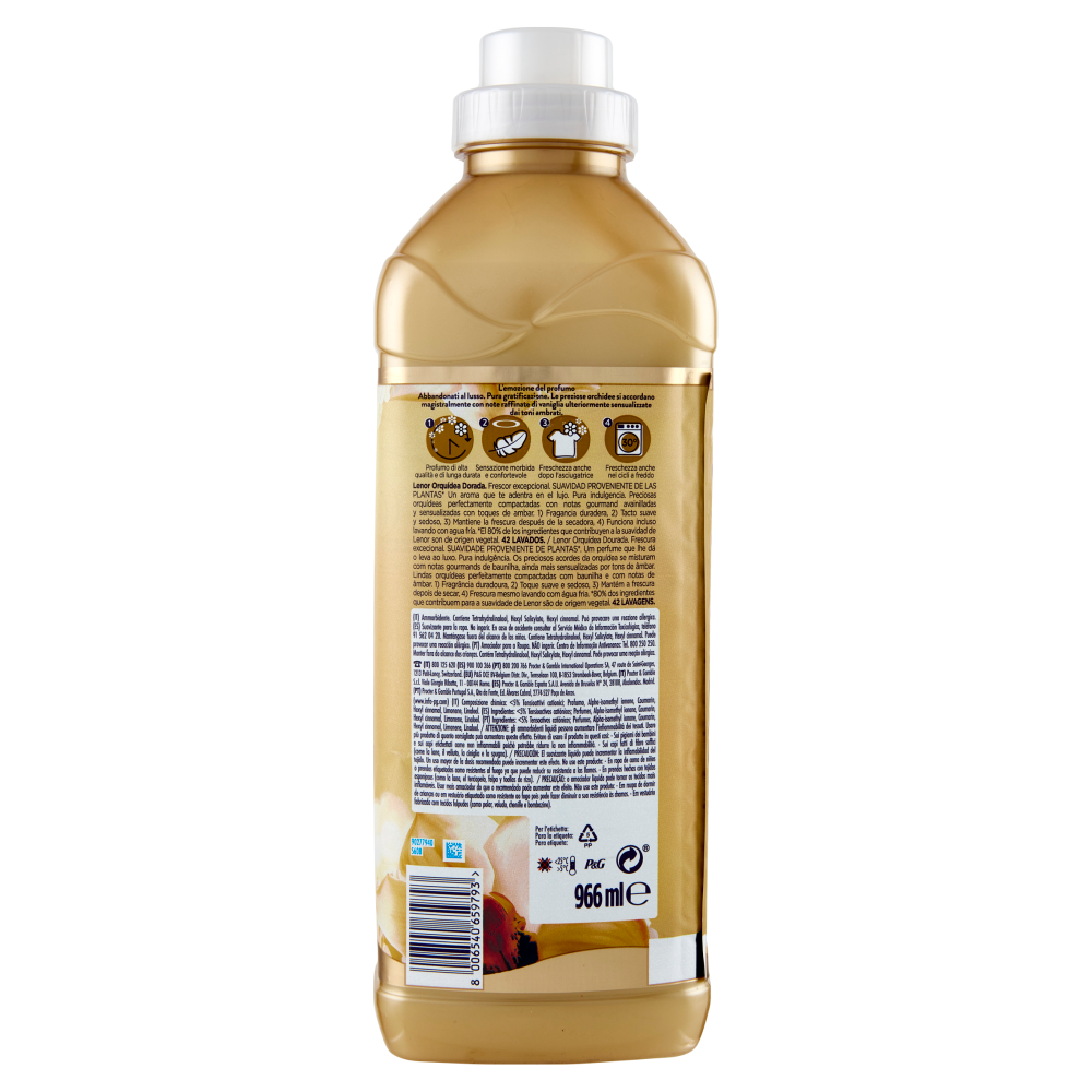 Lenor Ammorbidente Bucato Oro e Fiori di Vaniglia 42 Lavaggi 966 ml