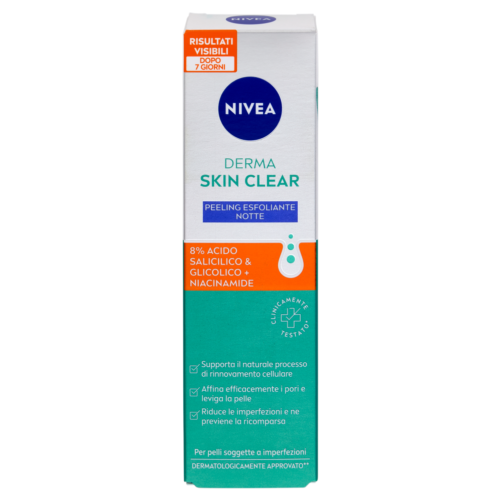 Nivea Derma Skin Clear Peeling Esfoliante Notte 40 ml