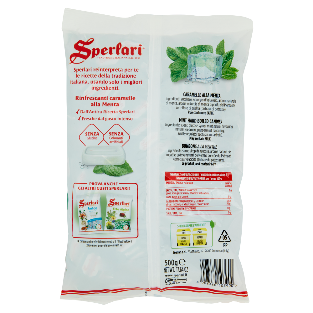 Sperlari Menta Caramelle Dure 500 g