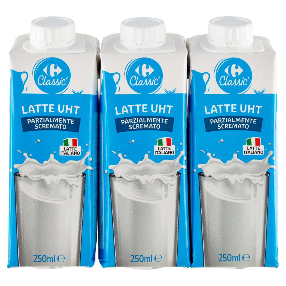 Carrefour Classic Latte UHT Parzialmente Scremato 250 ml