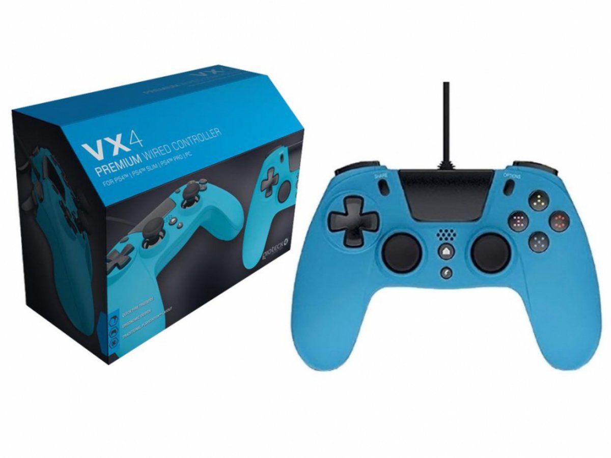 Gioteck VX4 Blu USB Gamepad Analogico/Digitale PC, PlayStation 4