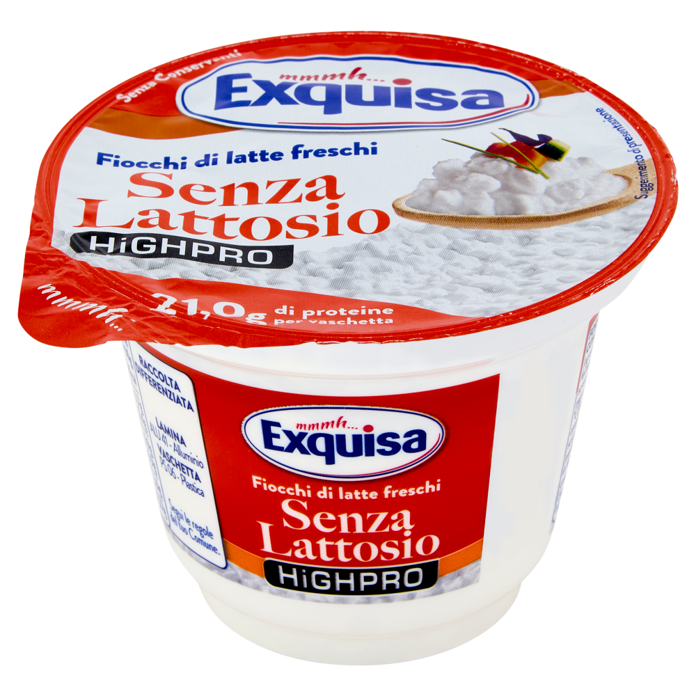 Exquisa Highpro Fiocchi di latte freschi Senza Lattosio 175 g