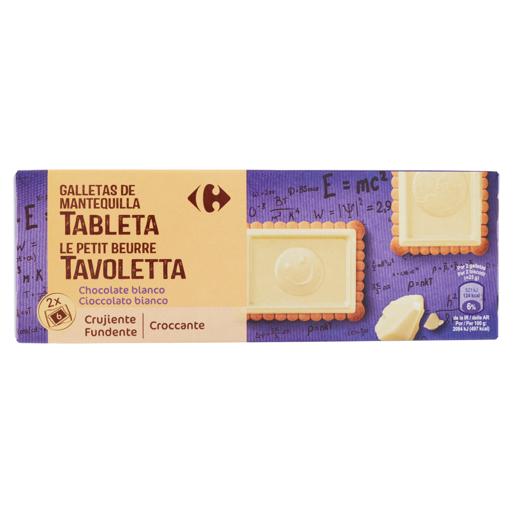 Carrefour Le Petit Beurre Tavoletta Cioccolato bianco 150 g