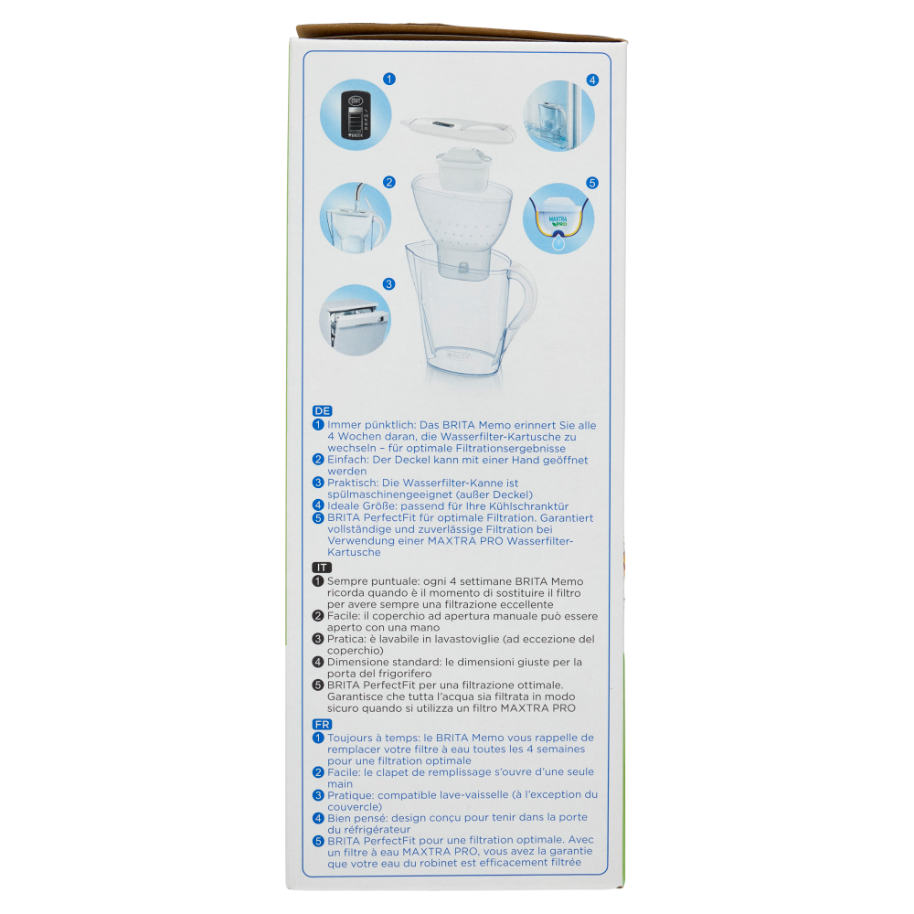 Caraffa Filtrante Brita Marella - Capacità 2,4 Litri, Con Filtro Maxtra Pro, Bianco - Foto 10