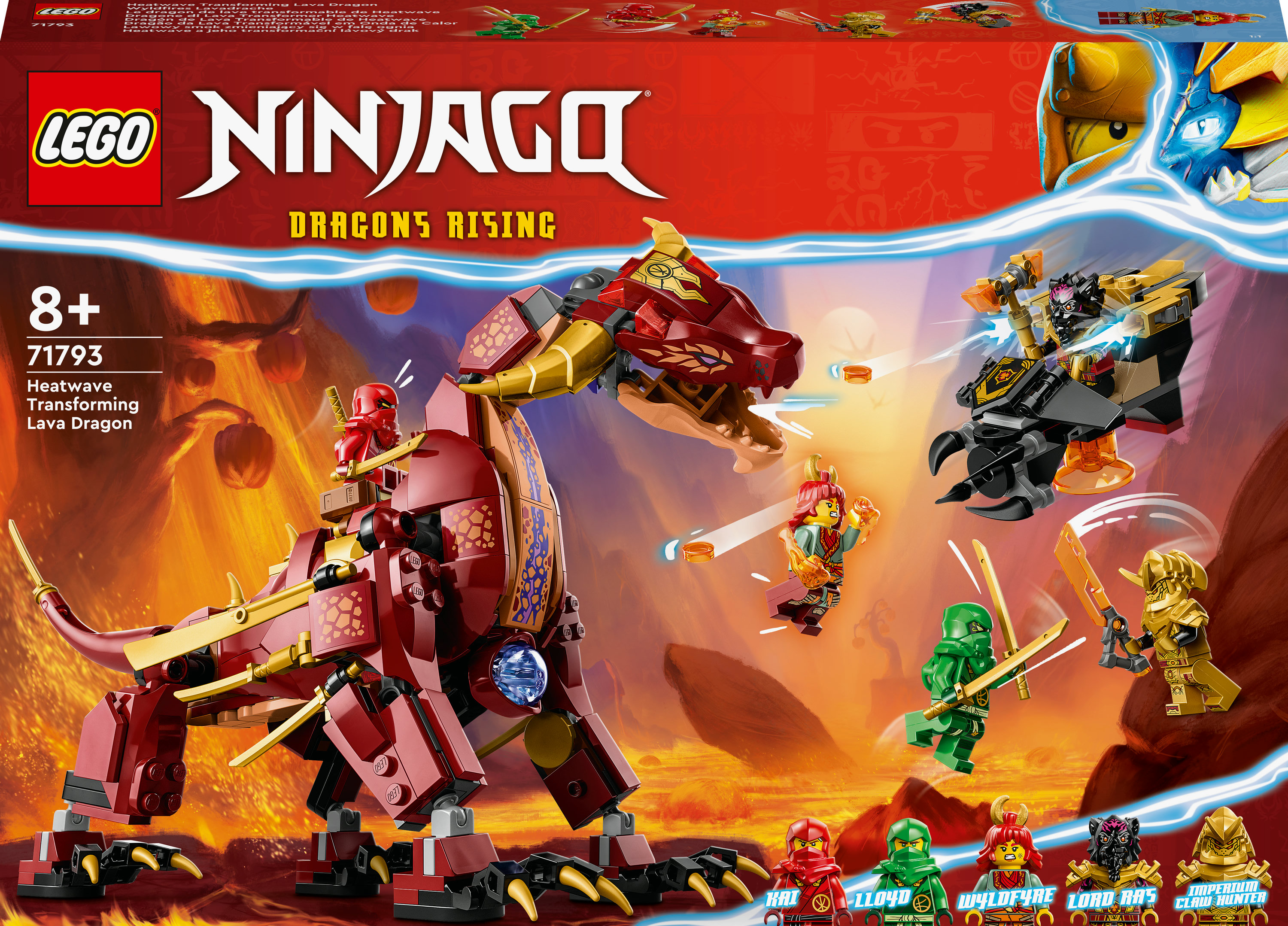 LEGO NINJAGO Dragone di Lava Transformer Heatwave