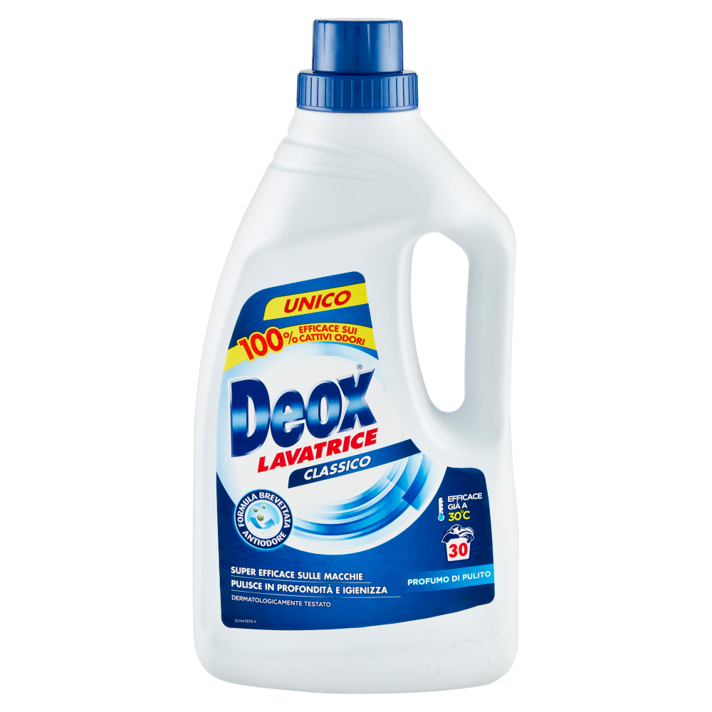 Deox Lavatrice Classico Profumo di Pulito, 30 lav, 1500 ml