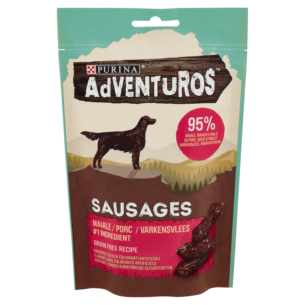 PURINA ADVENTUROS Sausages Maiale, Manzo e Pollo 70 g