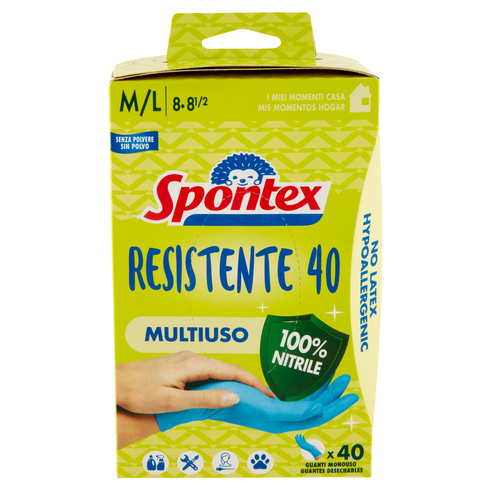 Spontex Guanti Usa&Getta Resistente 40 tg M/L