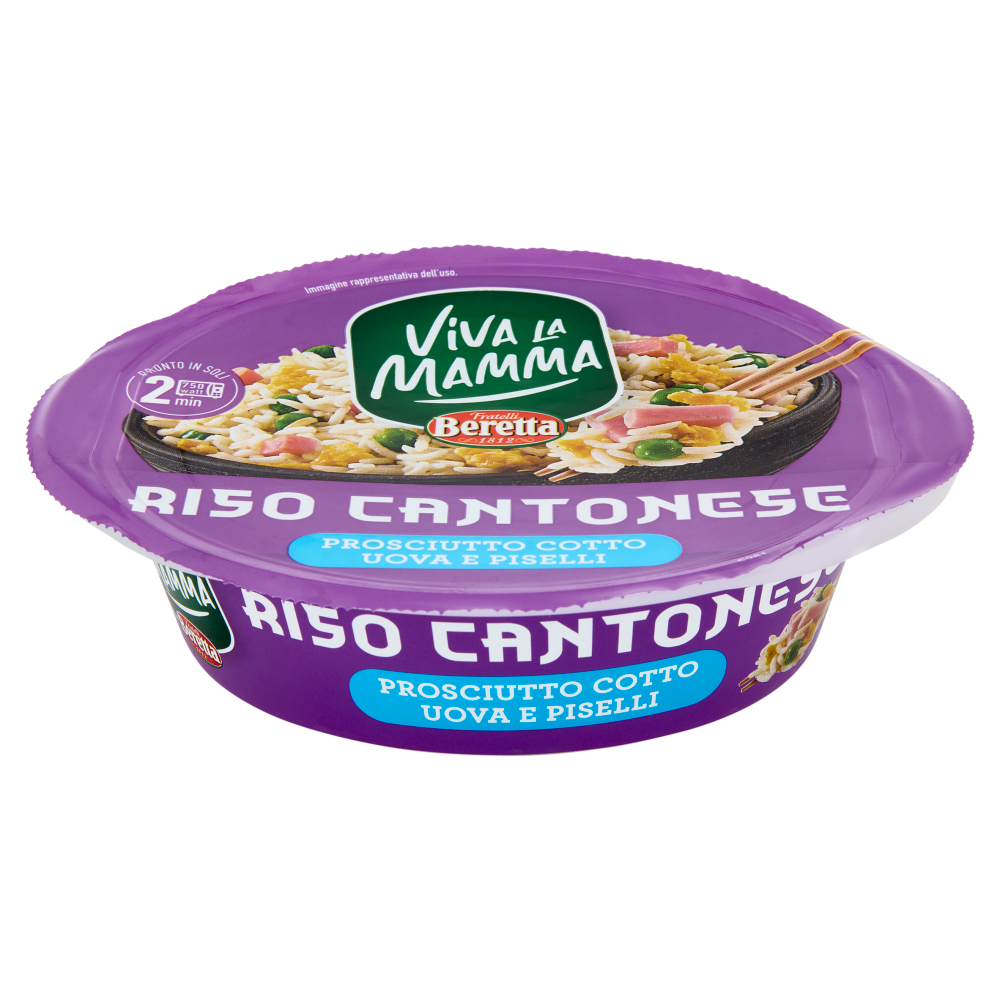Viva la Mamma Riso Cantonese Prosciutto Cotto Uova e Piselli 220 g