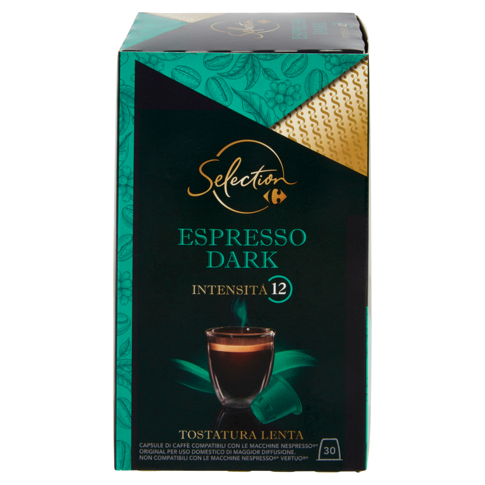 Carrefour Selection Espresso Dark Intensità 12 Capsule 30 x 5 g