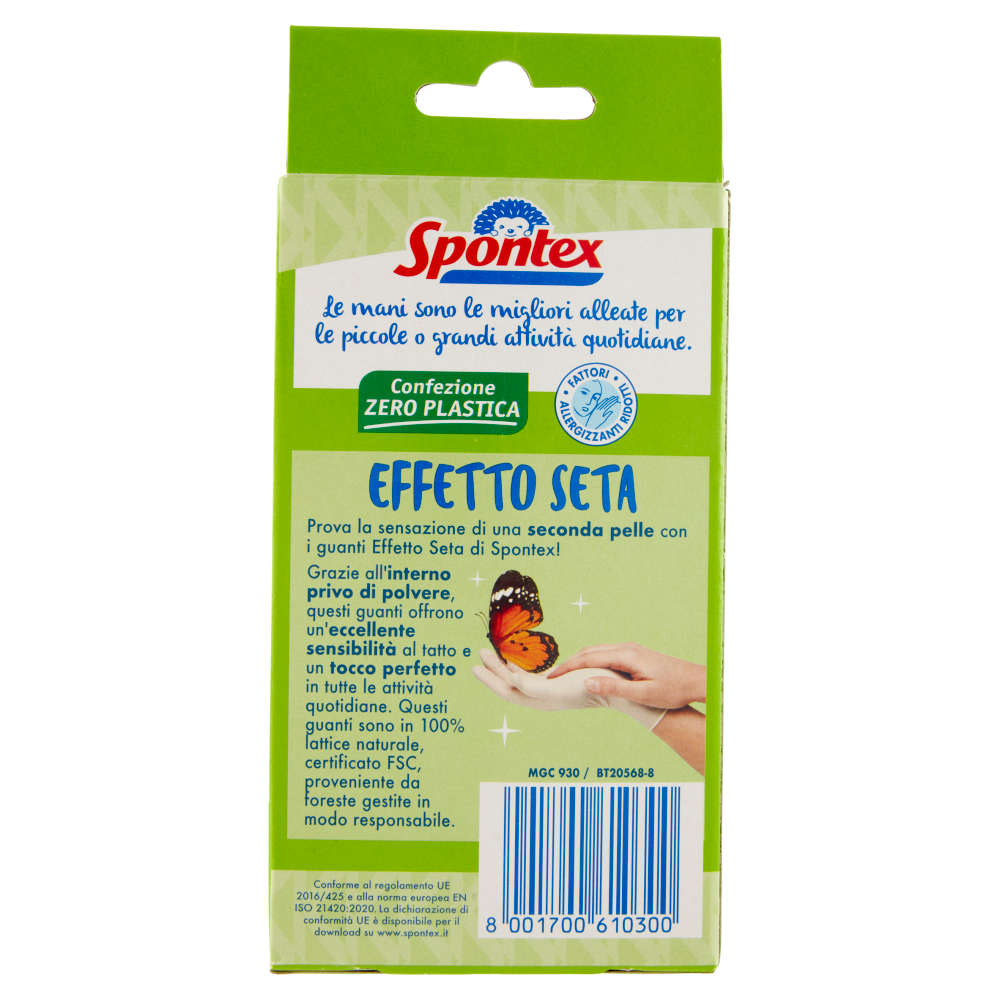 Spontex Guanti Usa&Getta Effetto Seta x12 tg L