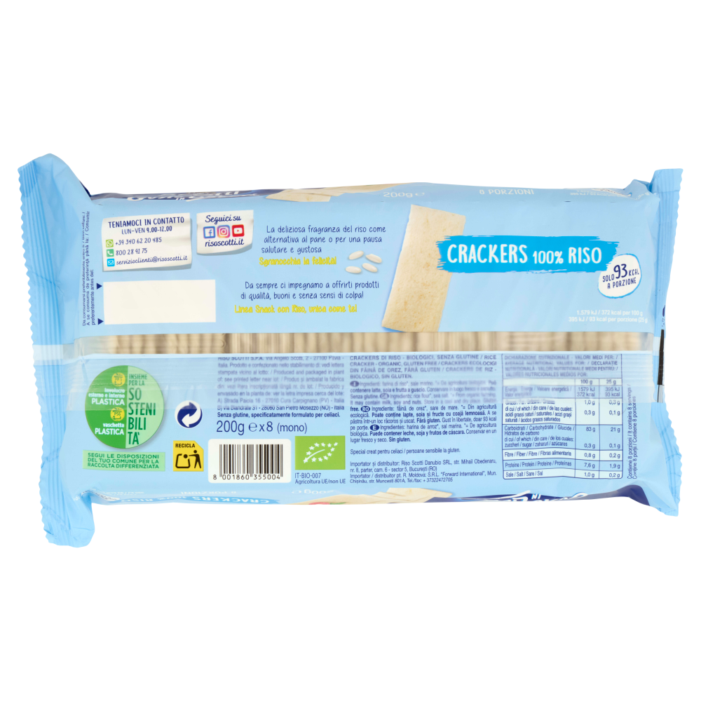 Riso Scotti Snack Crackers 100% Riso 200 g
