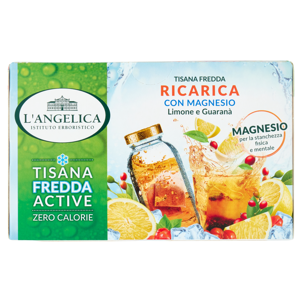 L'Angelica Tisana Fredda Ricarica con Magnesio Limone con Guaran&agrave; 18 Filtri 36 g