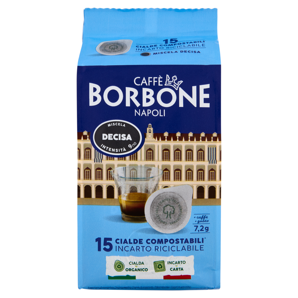 Caff&egrave; Borbone Miscela Decisa Cialde Compostabili* 15 x 7,2 g