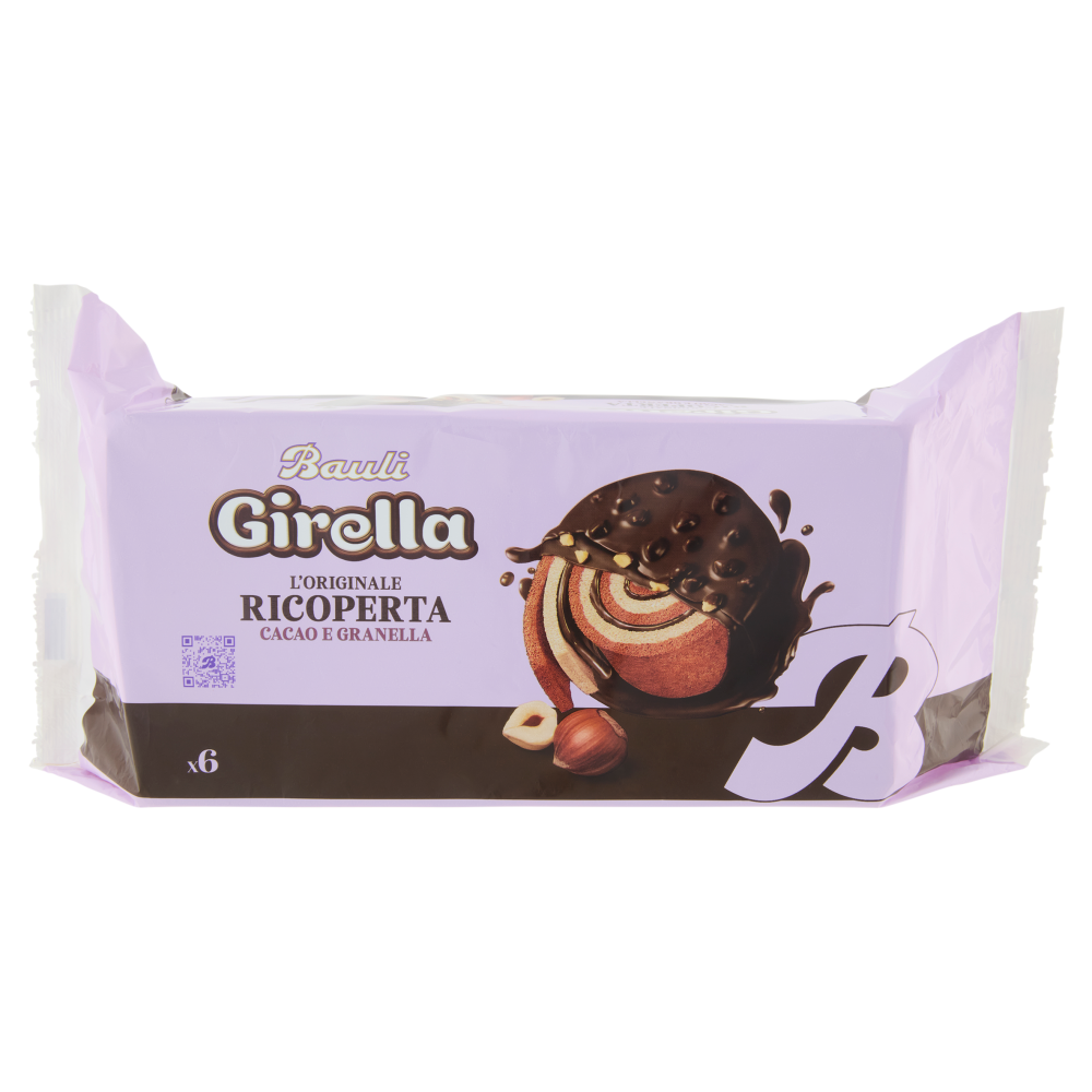 Bauli Girella l'Originale Ricoperta Cacao e Granella 6 x 40 g
