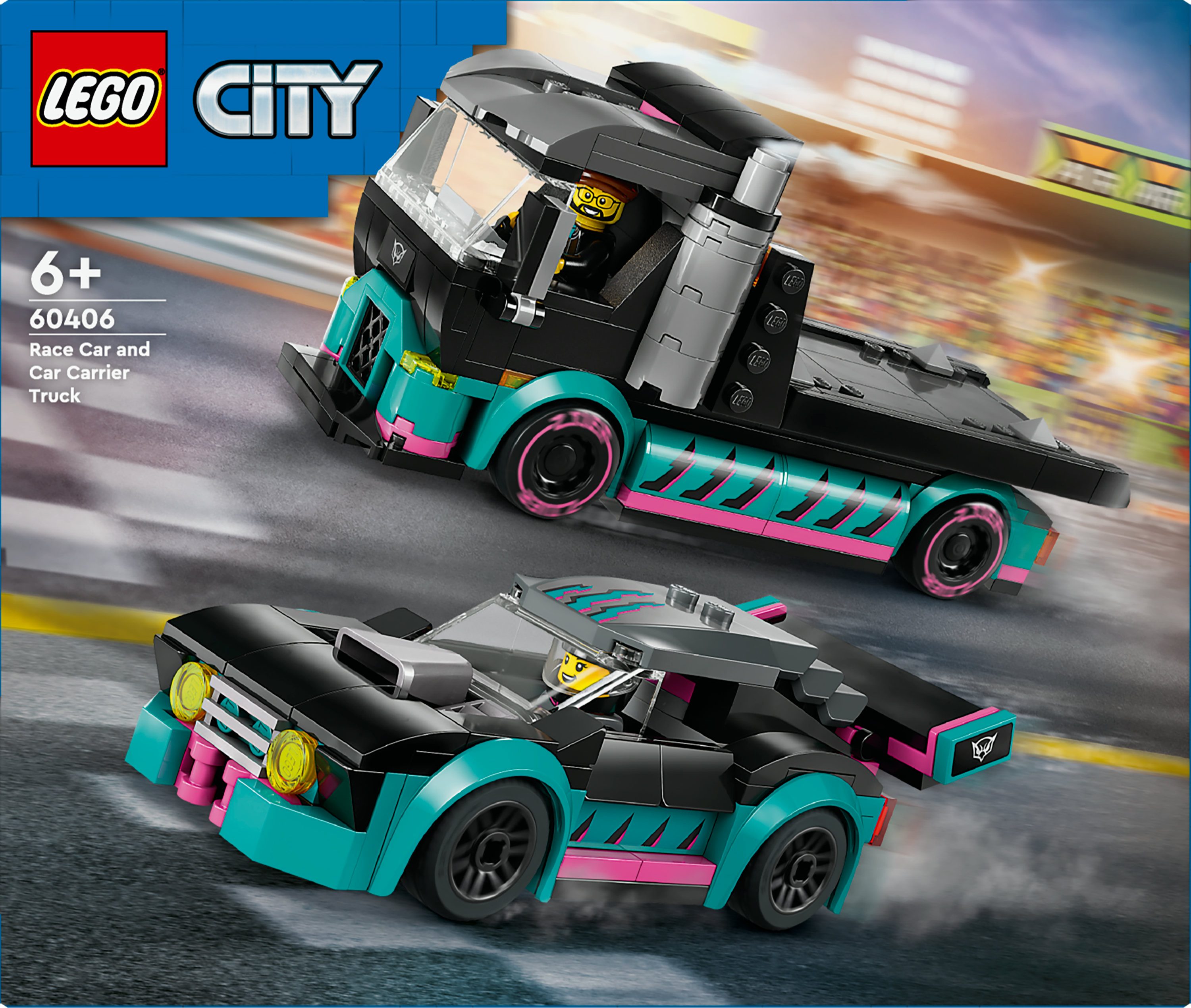 LEGO City Auto da corsa e trasportatore