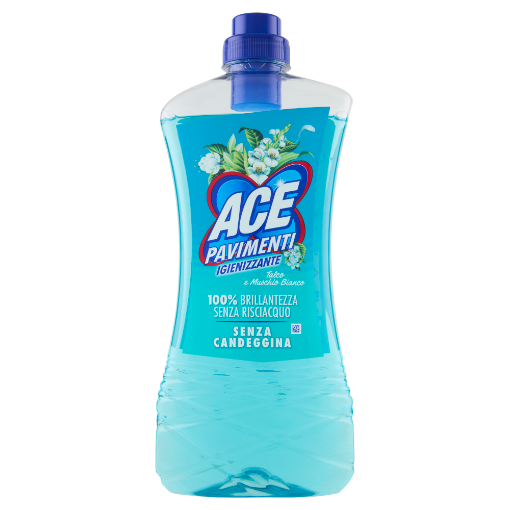 Ace Pavimenti Igienizzante Talco e Muschio Bianco Senza Candeggina 1 L