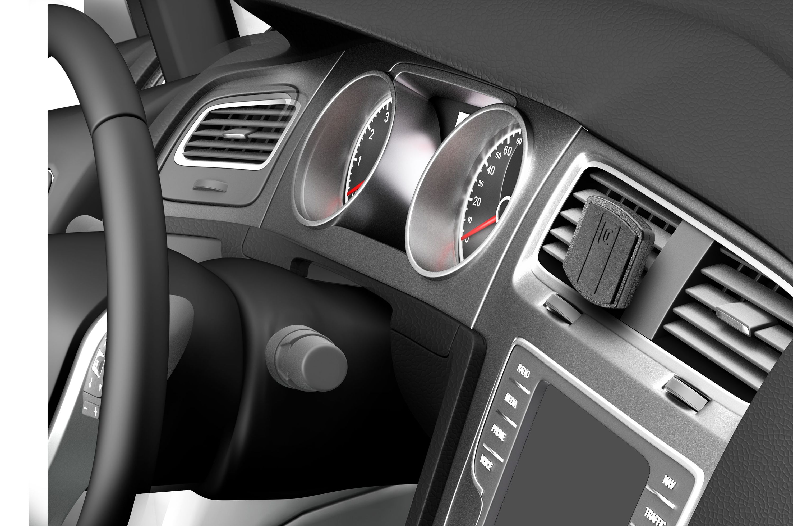 Cellularline Touch - Universal Supporto smartphone da auto magnetico per bocchette di aerazione