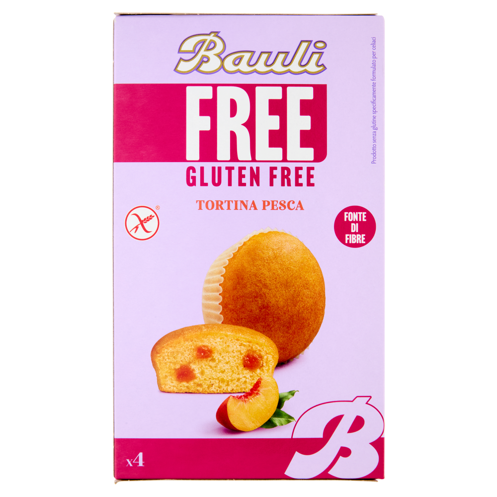 Bauli Free Gluten Free Tortina Pesca 4 x 35 g