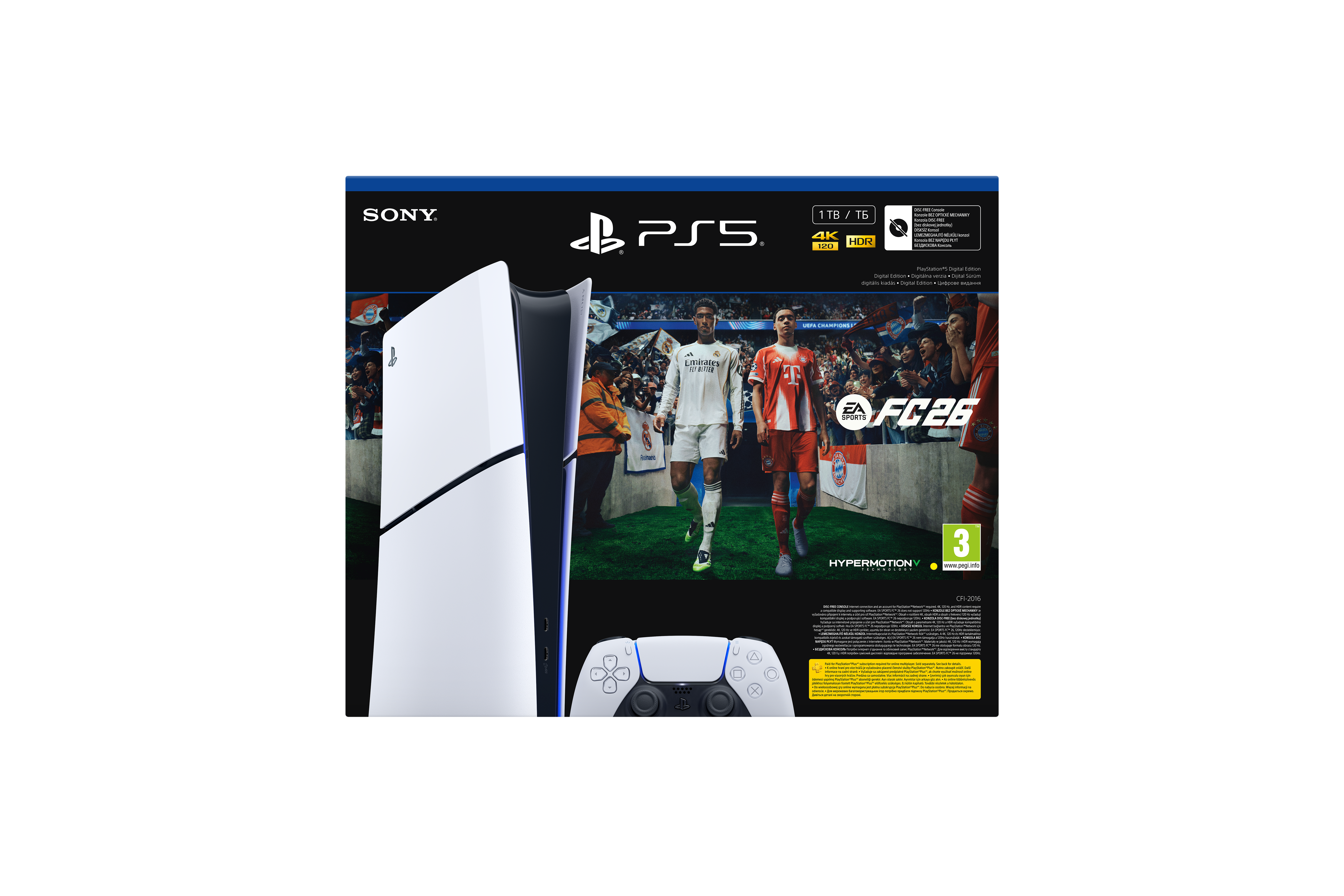 Sony PlayStation 5 Digital + EA Sports FC 26 Bundle 825 GB Wi-Fi Nero, Bianco