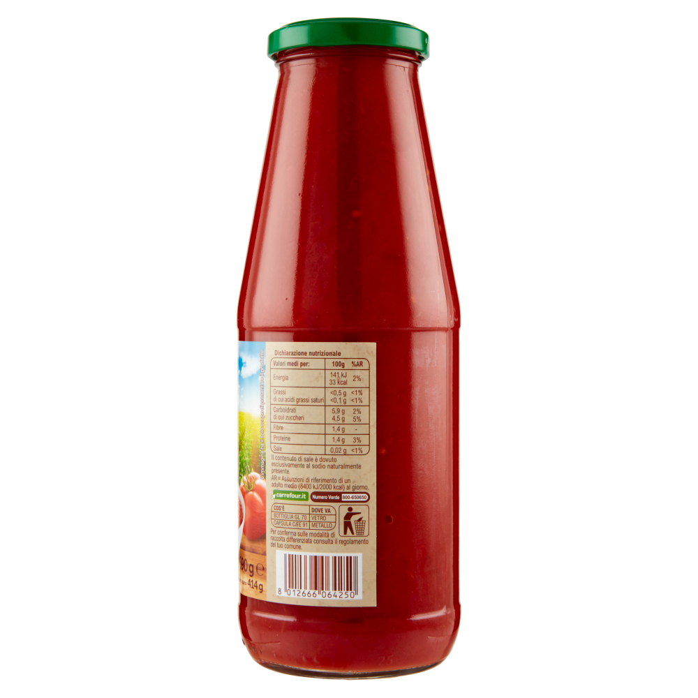 Carrefour Bio Polpa di pomodoro in succo di pomodoro 690 g