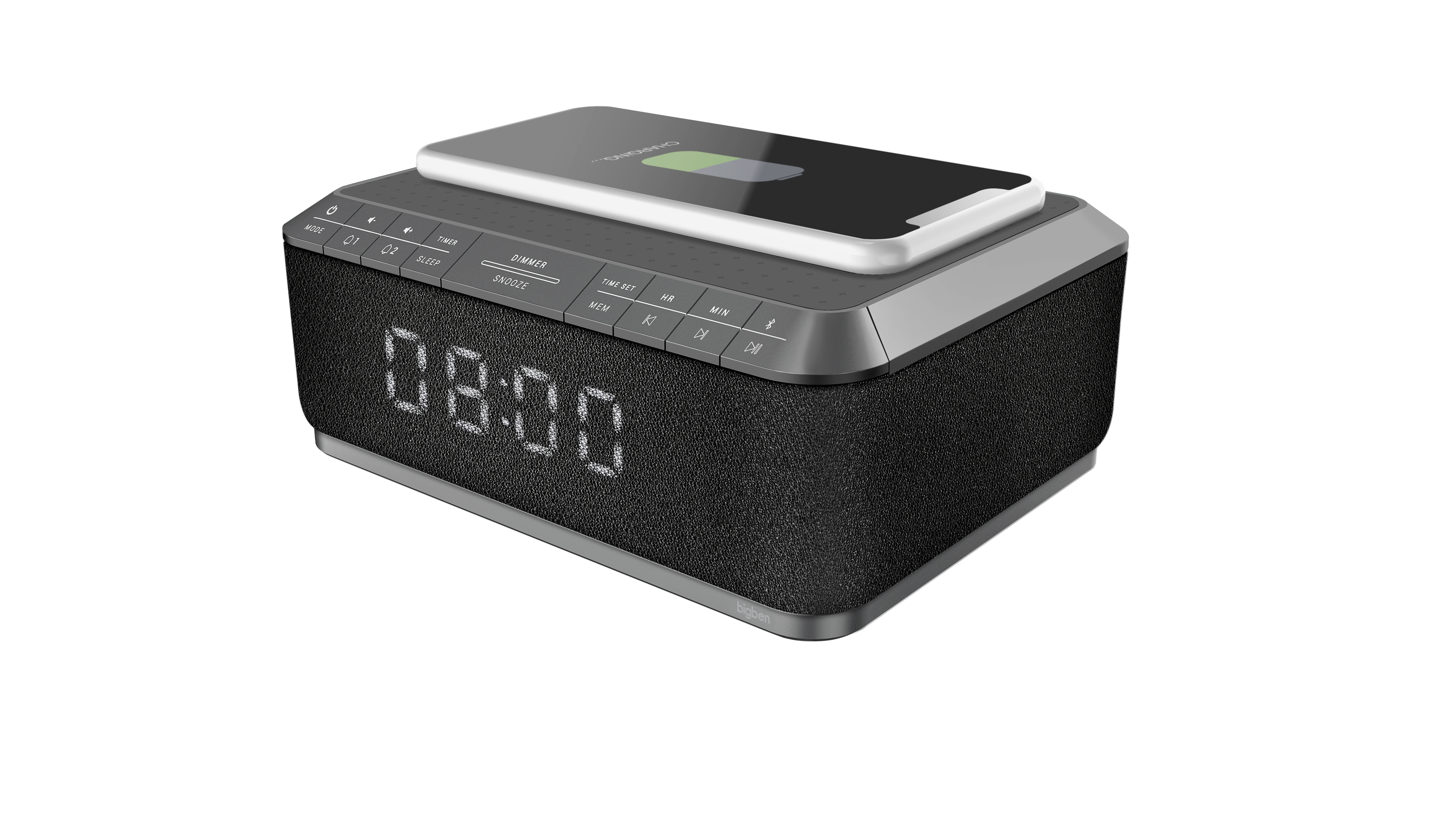 Bigben Interactive RR140IG radio Orologio Digitale Nero, Grigio