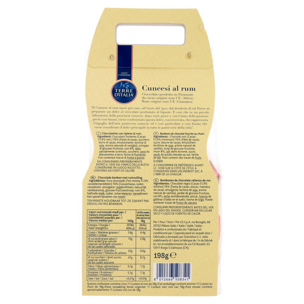 Terre d'Italia Cuneesi al rum 198 g
