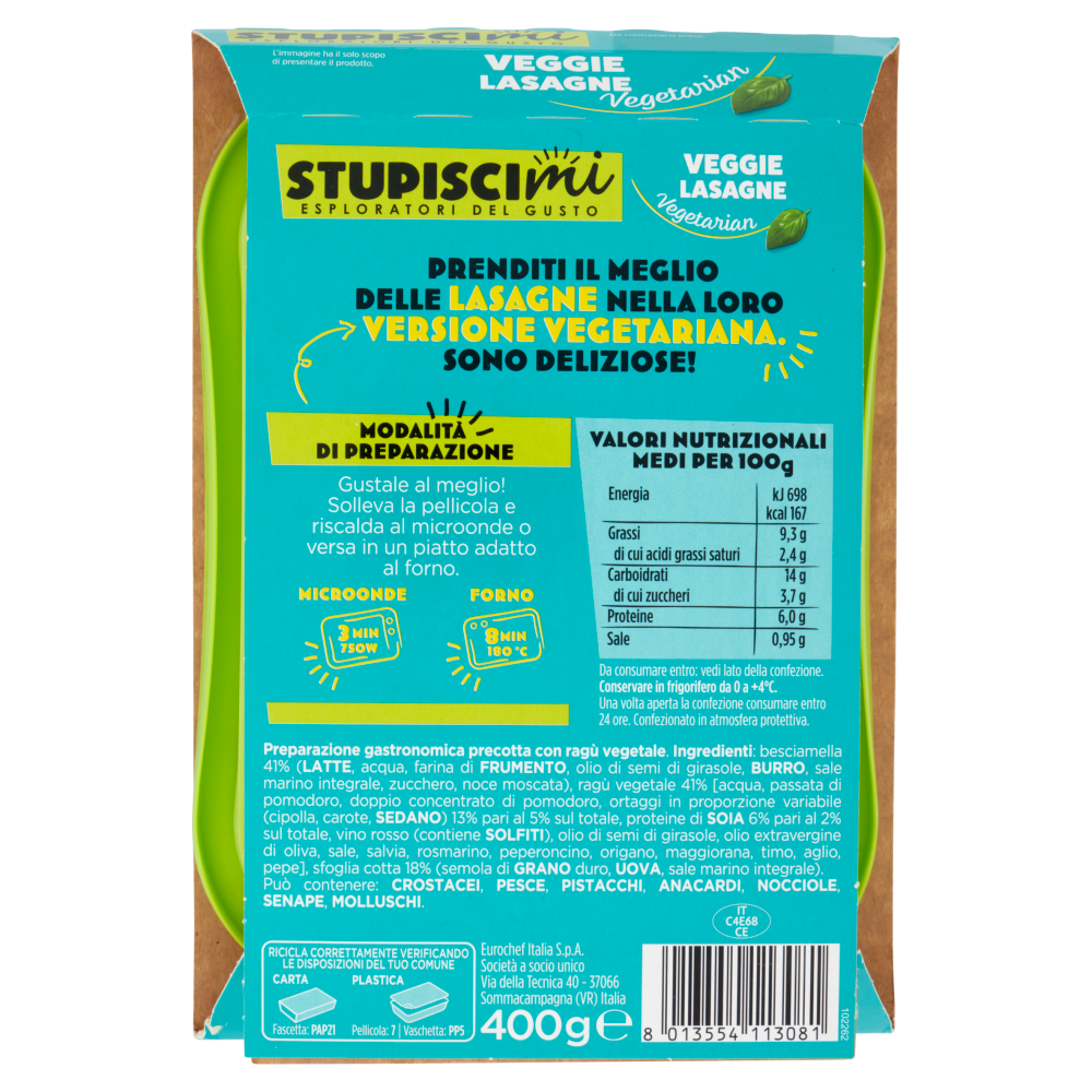 planted. Stupiscimi Veggie Lasagne 400 g