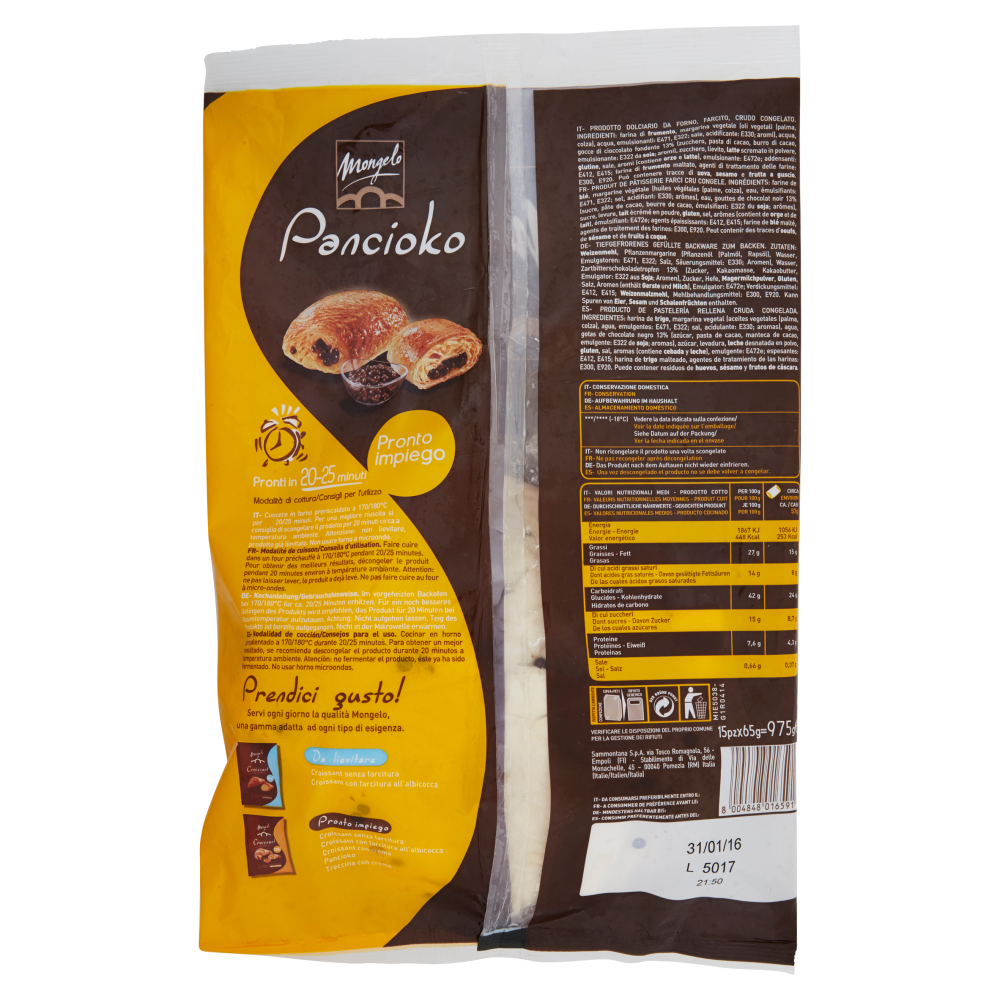 Mongelo Pronto impiego Pancioko 15 x 65 g