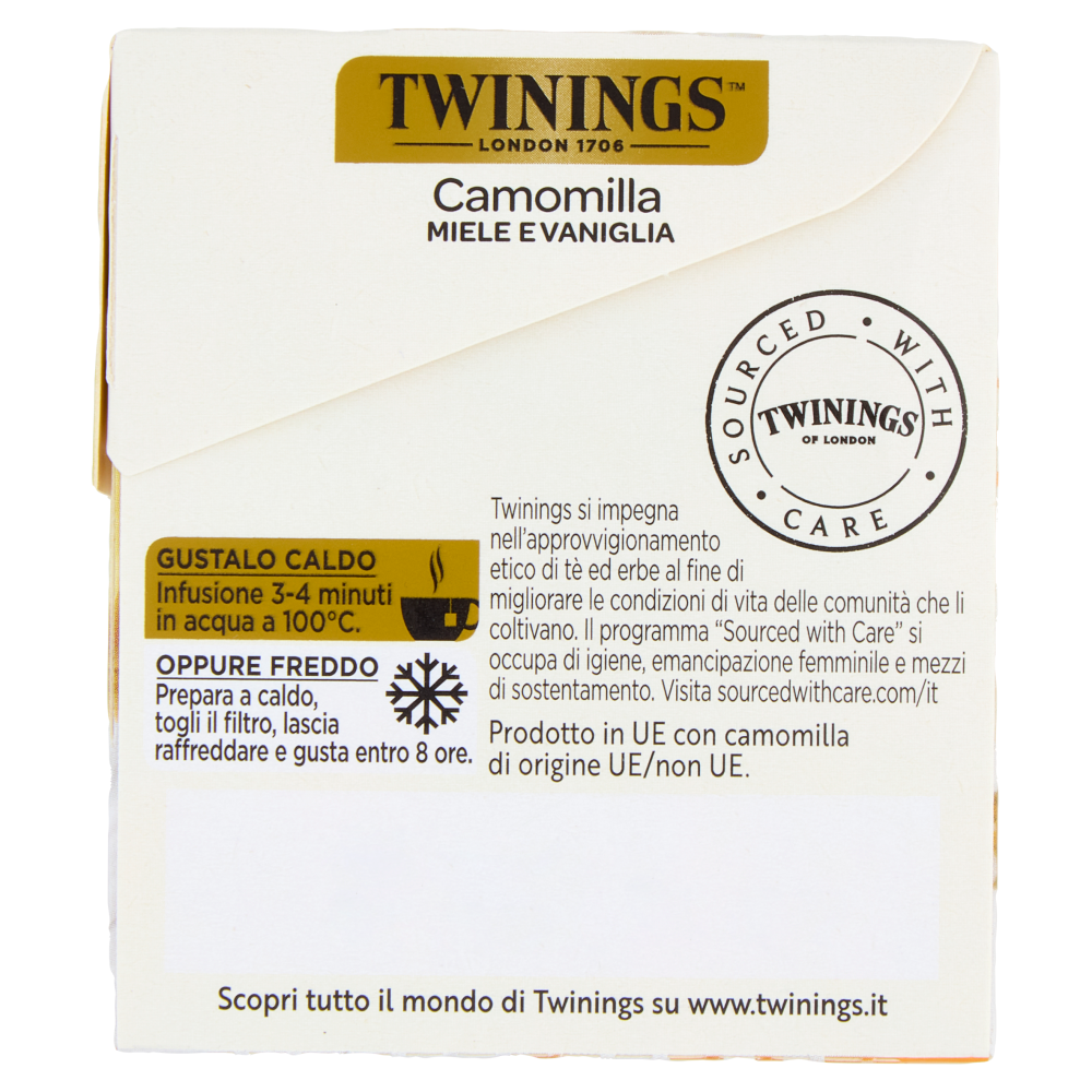 Twinings Camomilla Aromatizzata Miele e Vaniglia 20 filtri 30 g