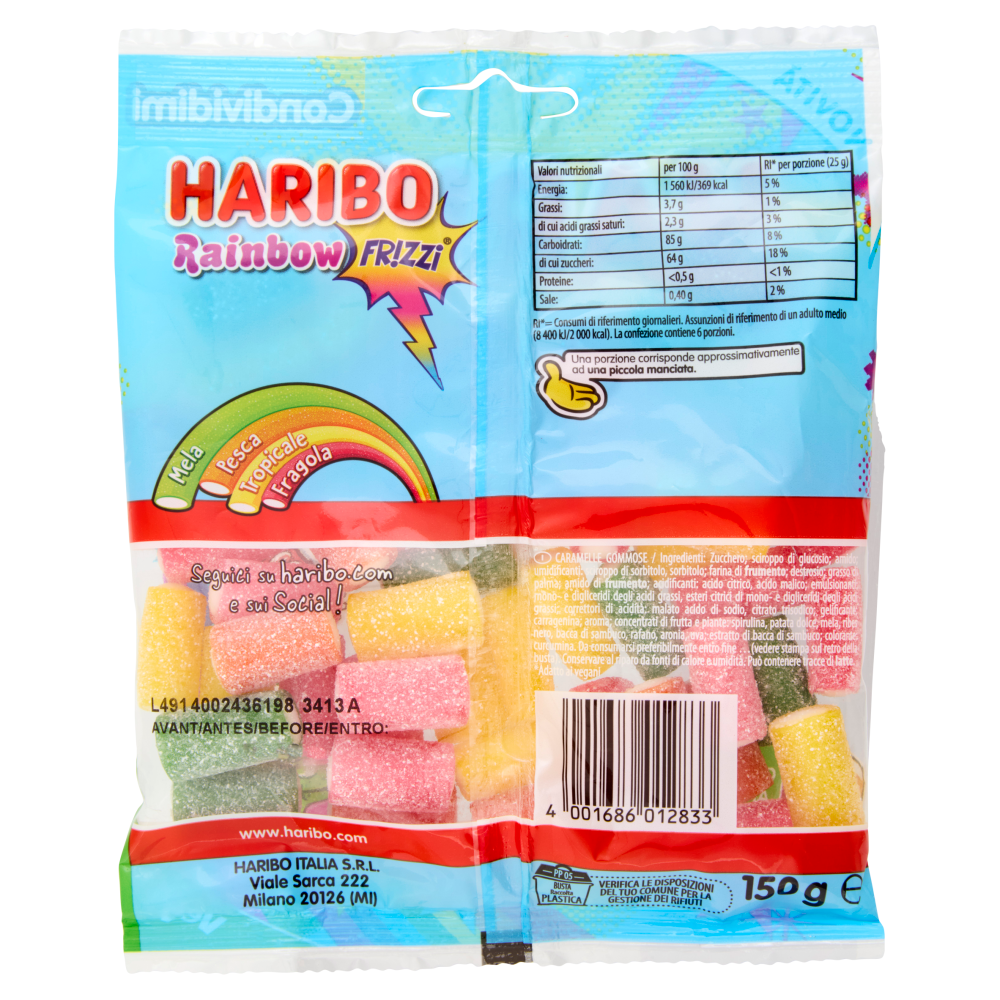 Haribo Rainbow Fr!zzi 150 g