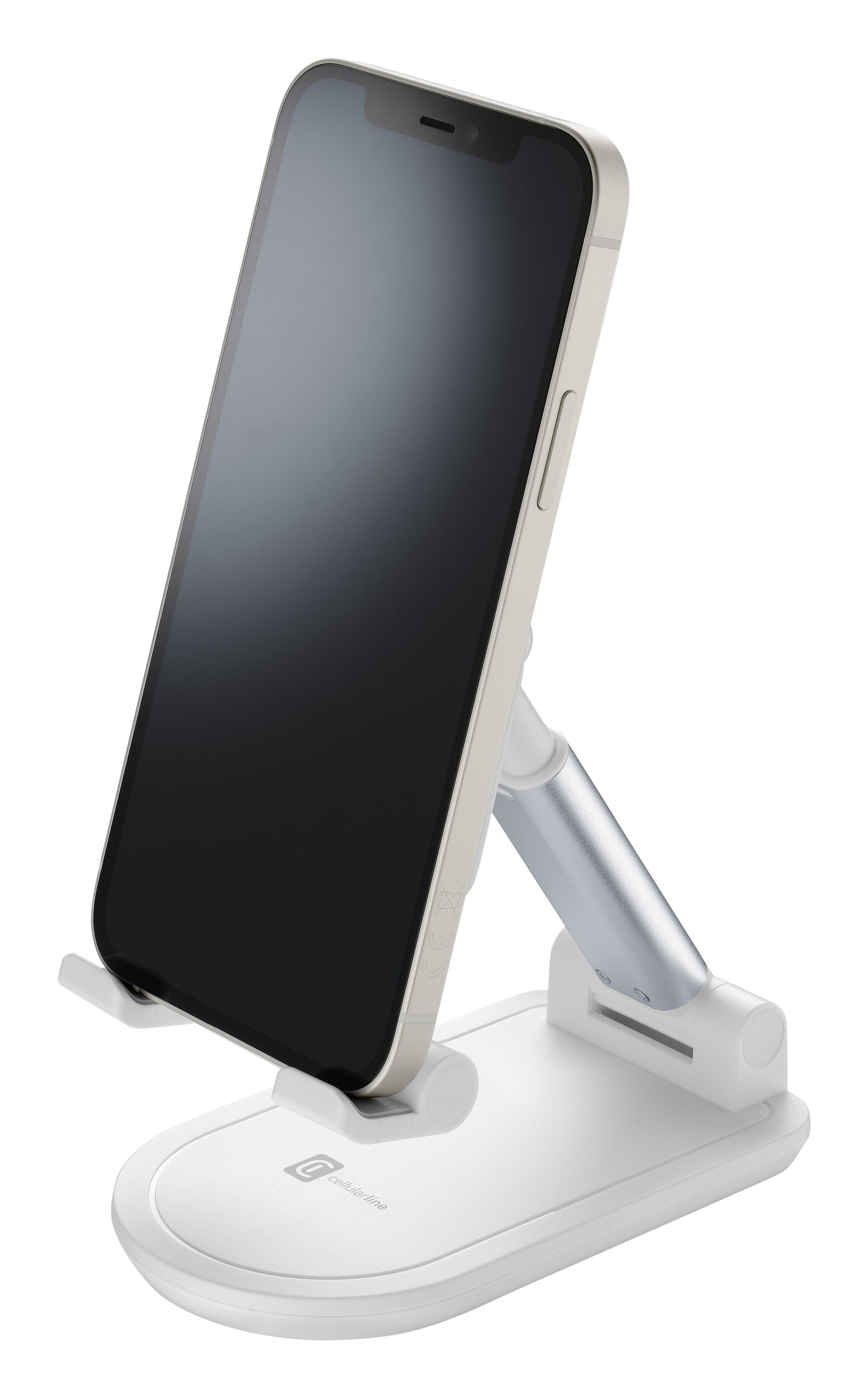Cellularline Table Stand - Universale per Smartphones e Tablets Supporto da tavolo pieghevole per smartphones e tablets
