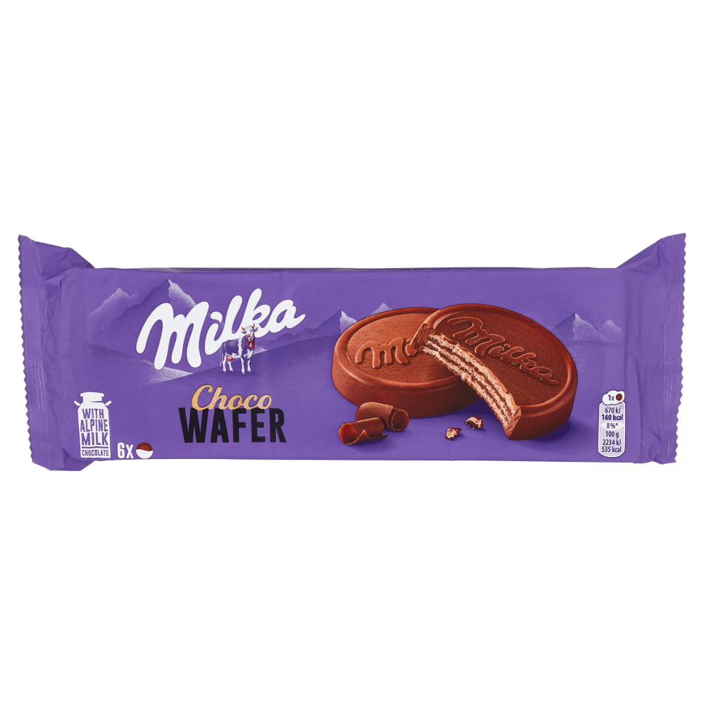 Milka Choco Wafer, merenda al cioccolato al latte - 180g