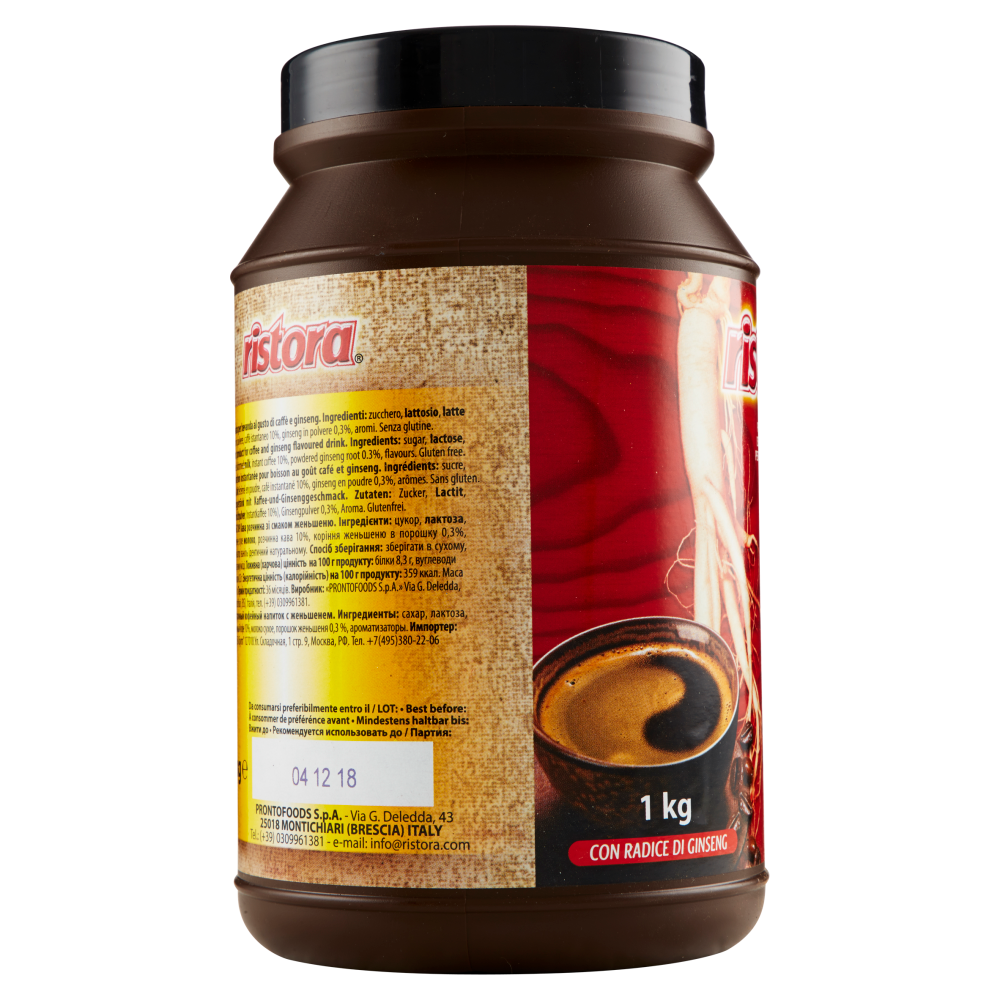 ristora Preparato Istantaneo per Bevanda al Gusto Caff&egrave; & Ginseng 1 kg