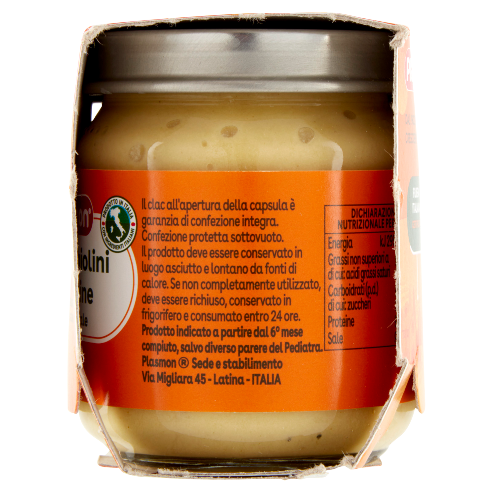 Plasmon Scoperte di Gusto Omogeneizzato Pollo, Fagiolini e Zucchine 2 x 120 g