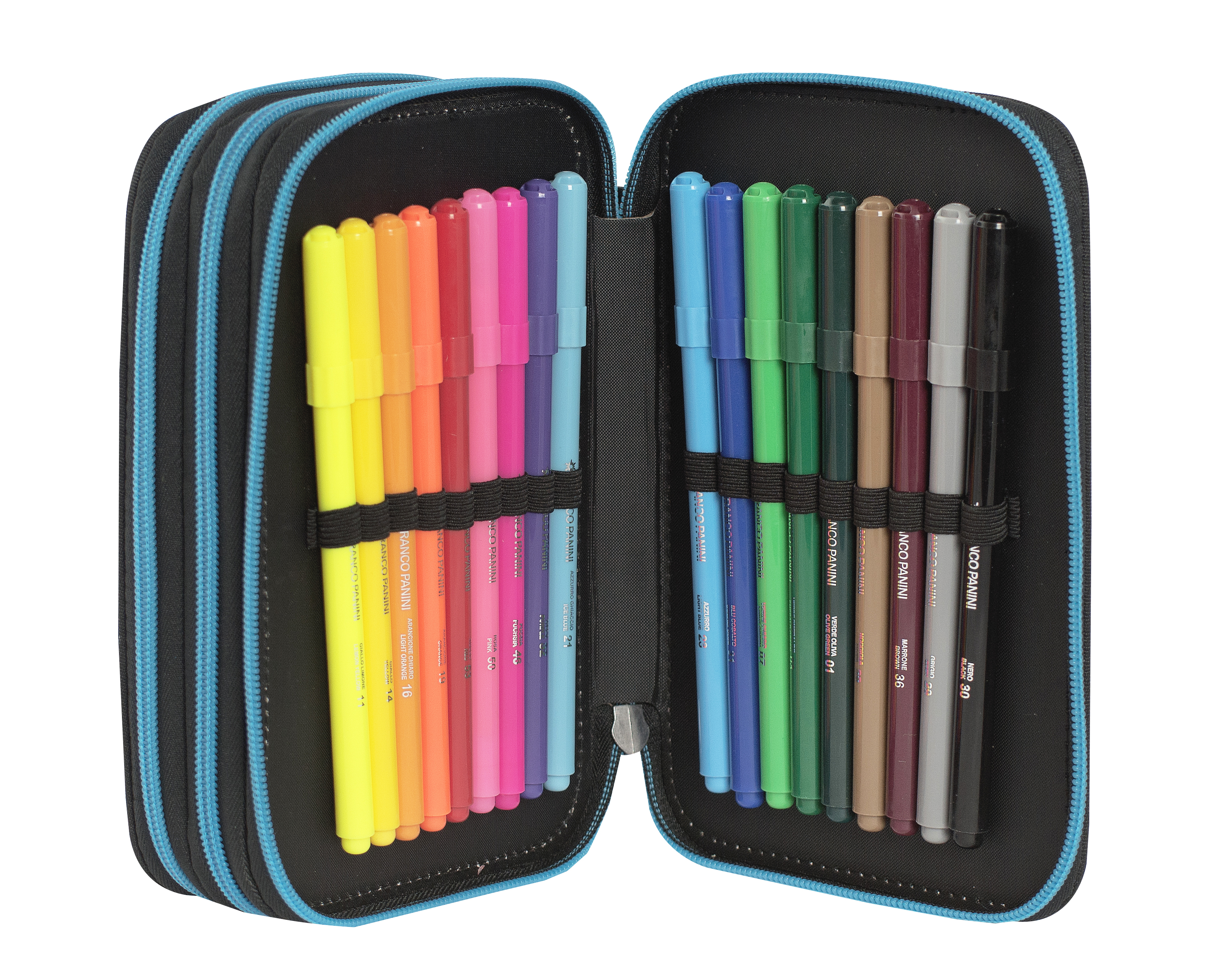 Carrefour 8058263192811 astuccio per matita Astuccio portamatite Beige, Nero, Blu, Rosso, Giallo