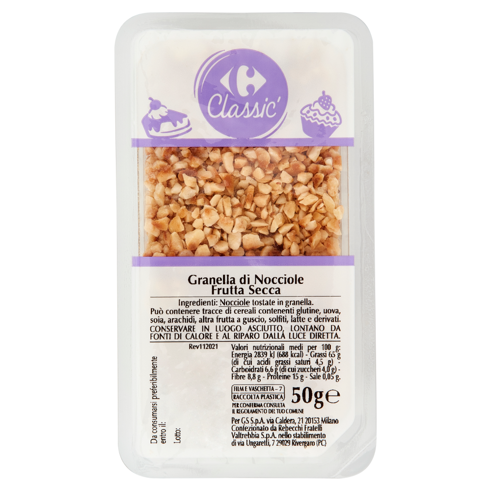 Carrefour Classic Granella di Nocciole 50 g