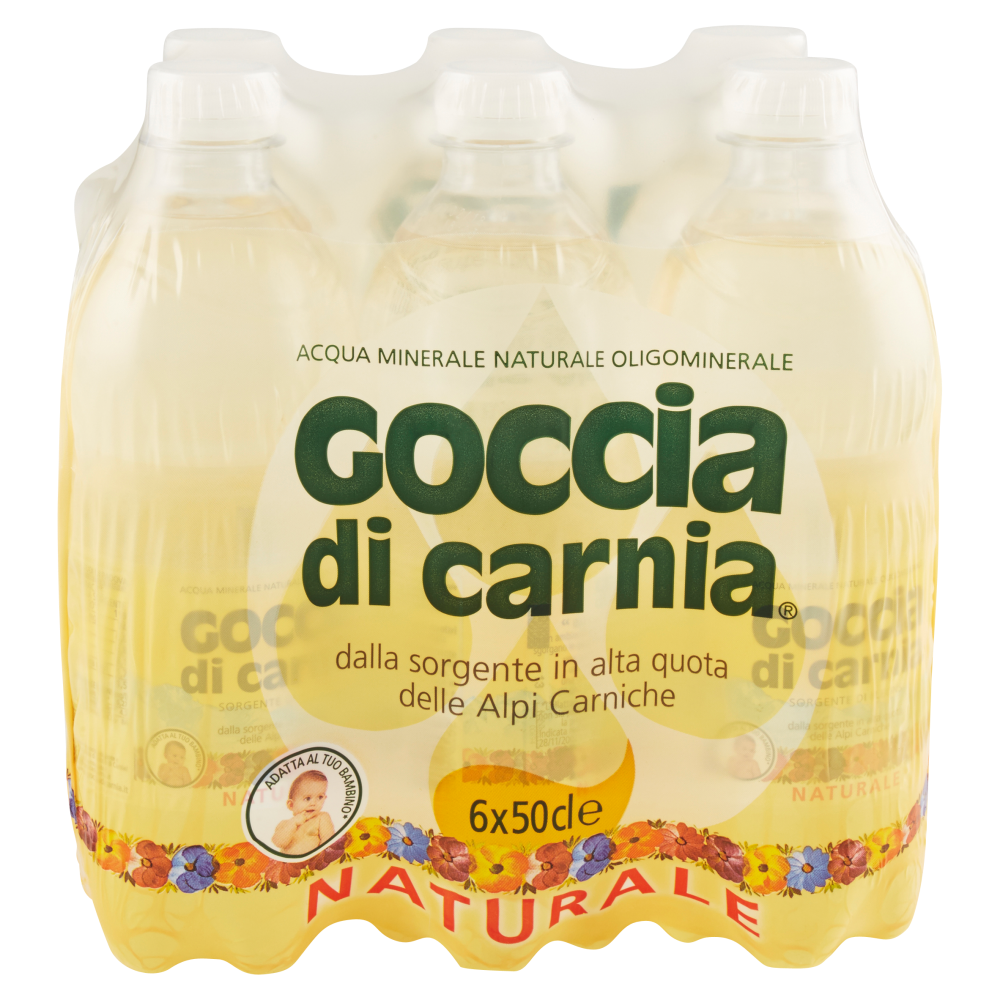 Goccia di Carnia Acqua Minerale Naturale Oligominerale Naturale 6 x 50 cl