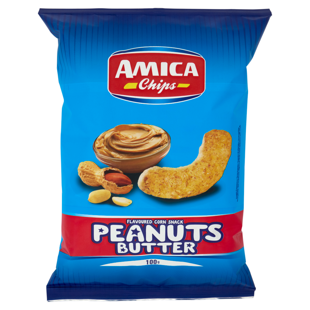 Amica Chips Flavoured Corn Snack Peanuts Butter 100 g