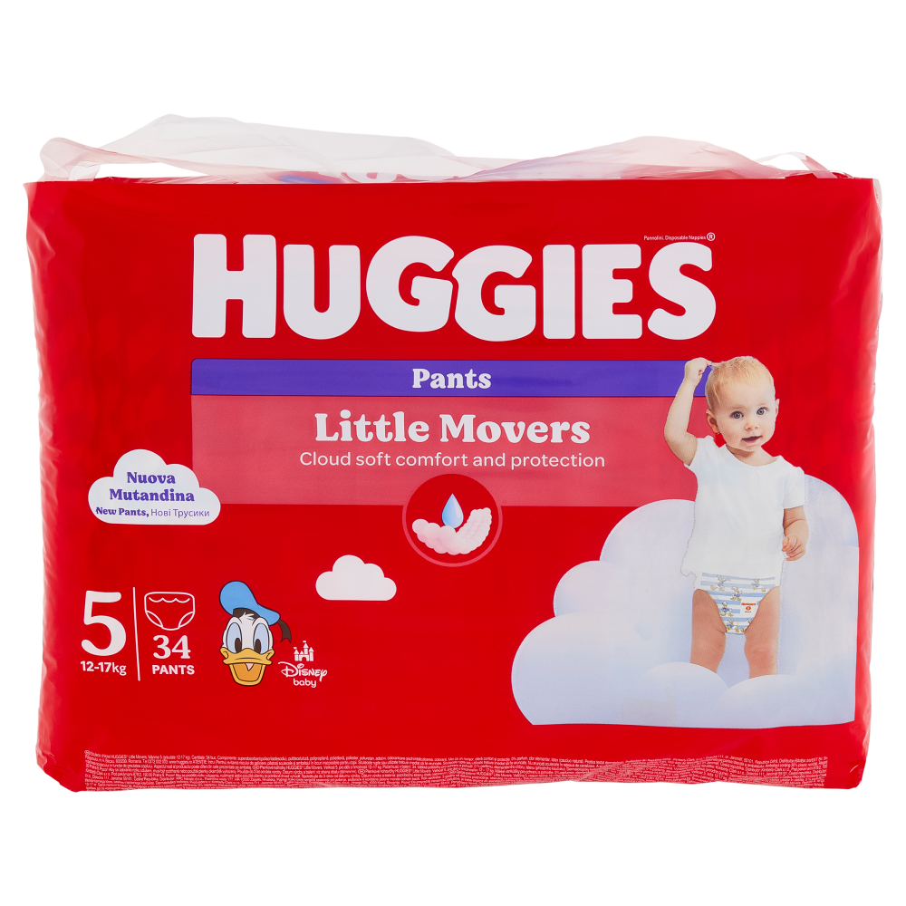 Huggies Little Movers Pants 5 12-17 Kg 34 pz