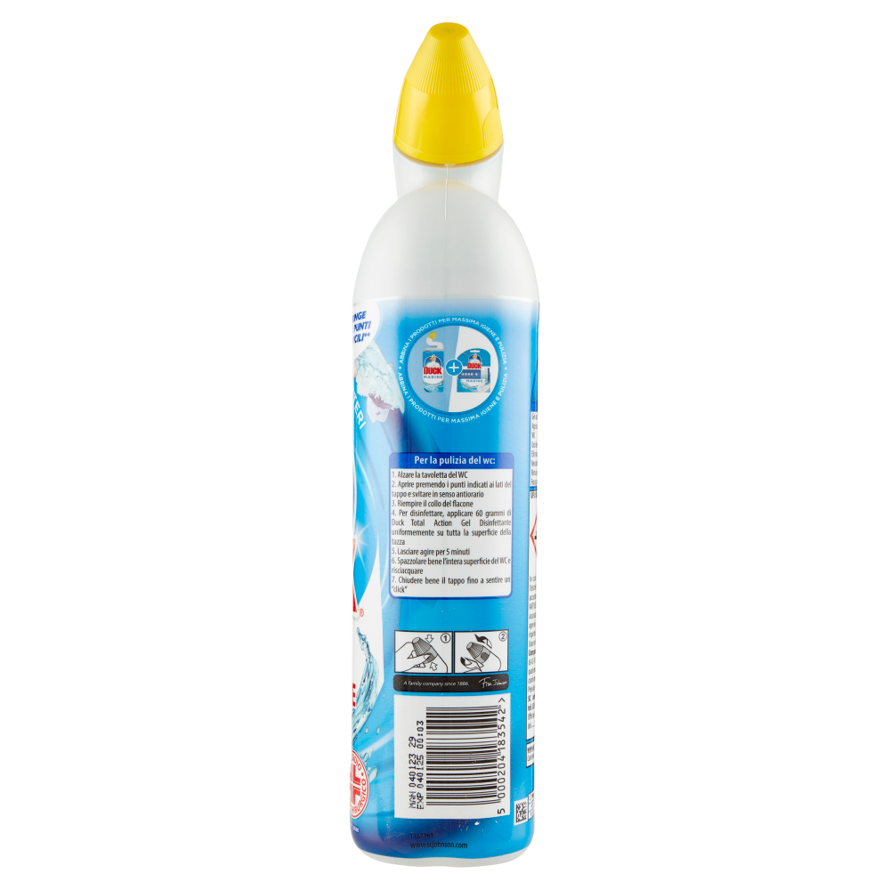 Duck WC Gel Disinfettante - Liquido per WC, Fragranza Marine, 750ml