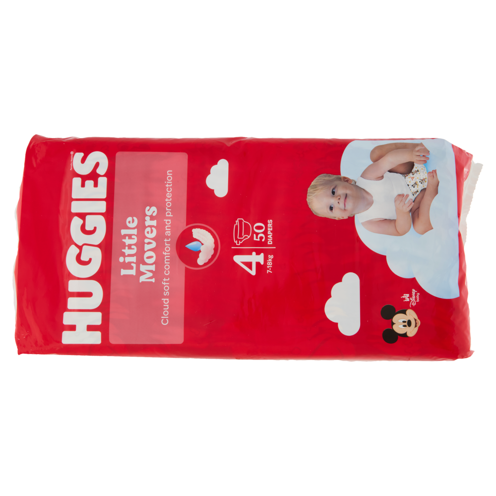 Huggies Little Movers Pannolini 4 7-18 Kg 50 pz
