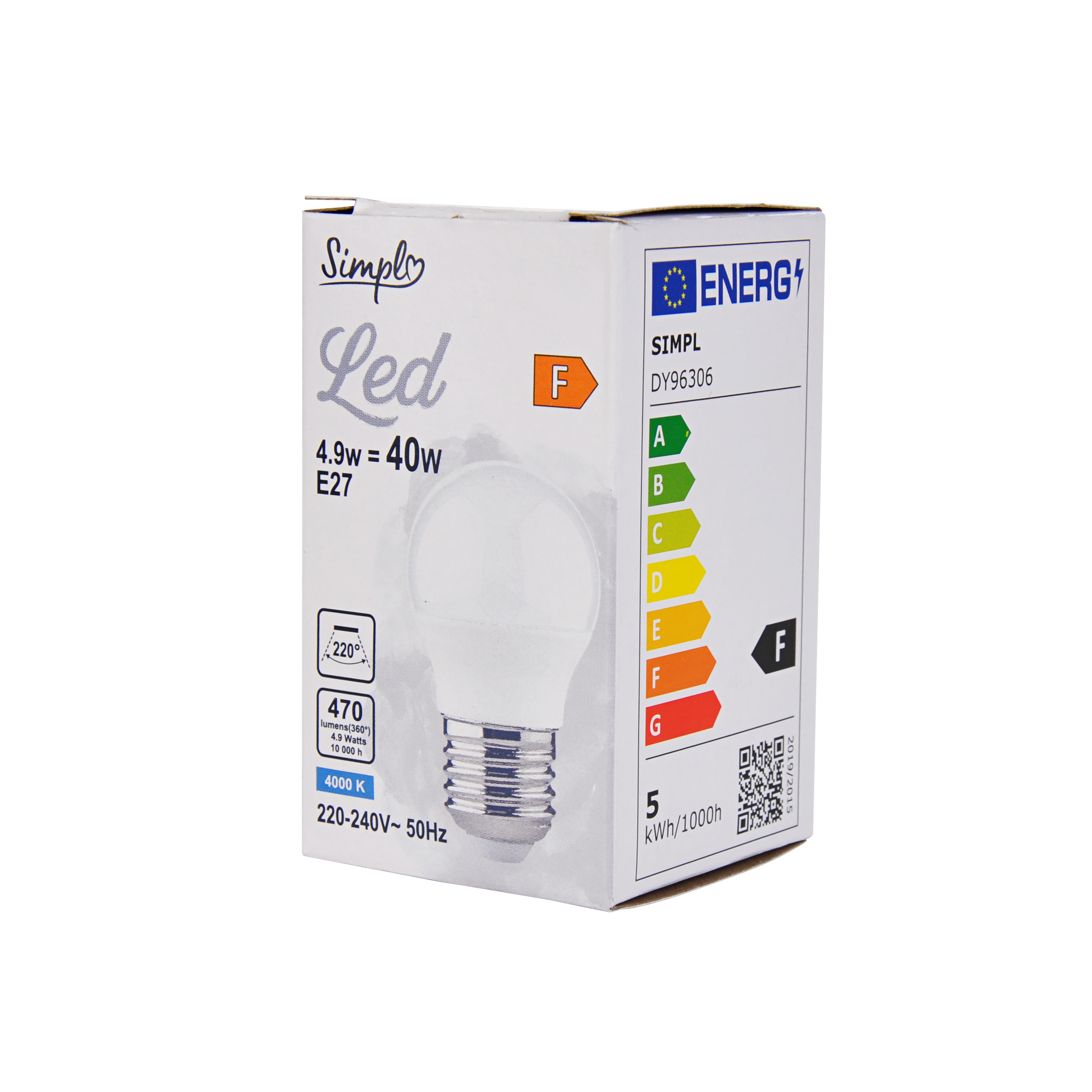 Simpl LED Sferica 40W E27 CW