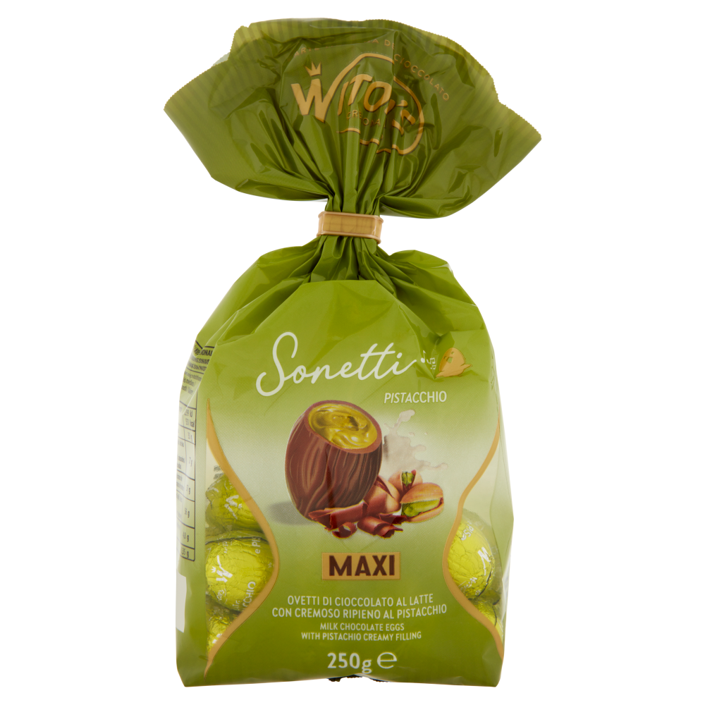 Witor's Sonetti Ovetti di Cioccolato al Latte con Cremoso Ripieno al Pistacchio 250 g