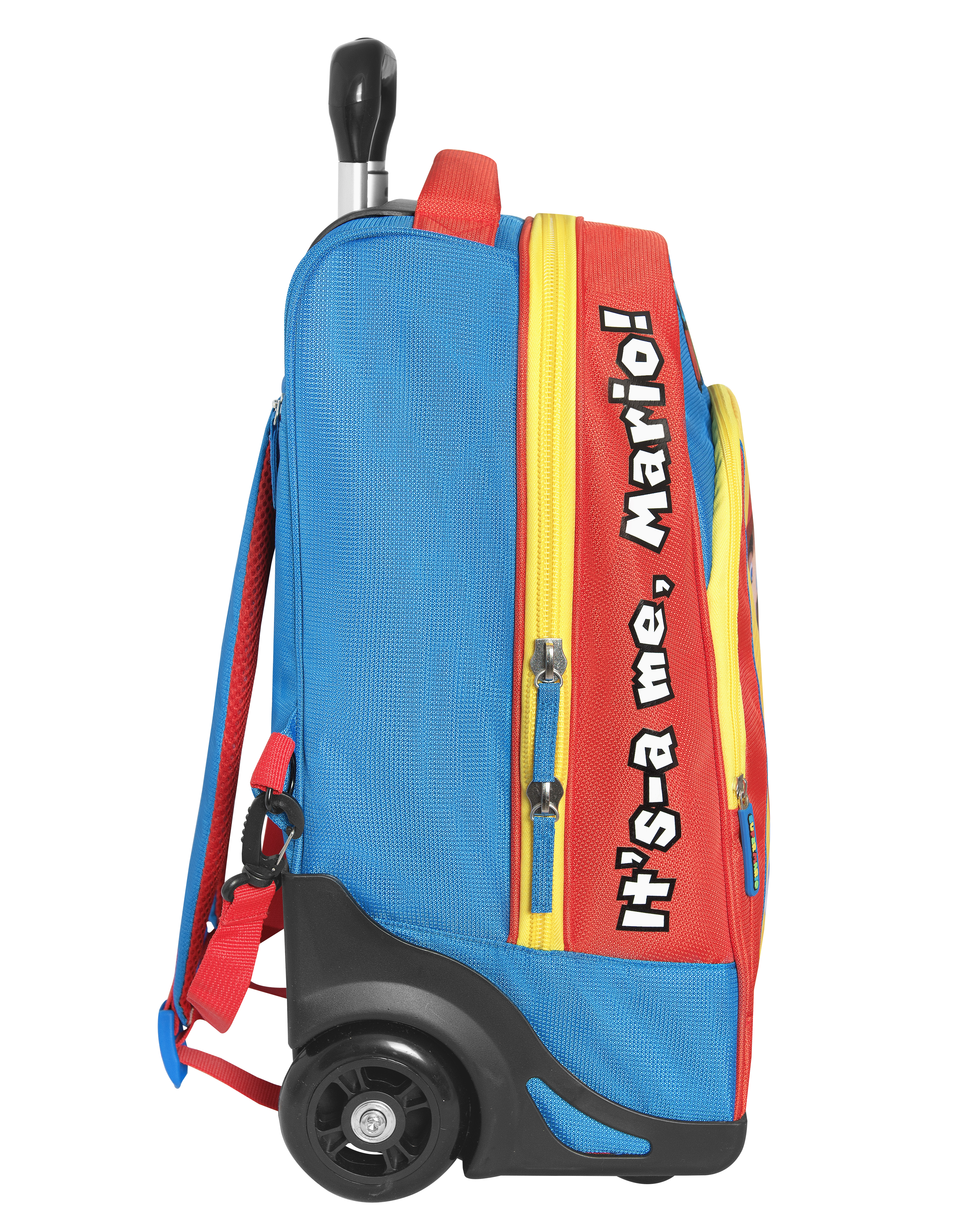 Carrefour 8058263193474 bagaglio Trolley Guscio morbido Blu, Rosso, Bianco, Giallo