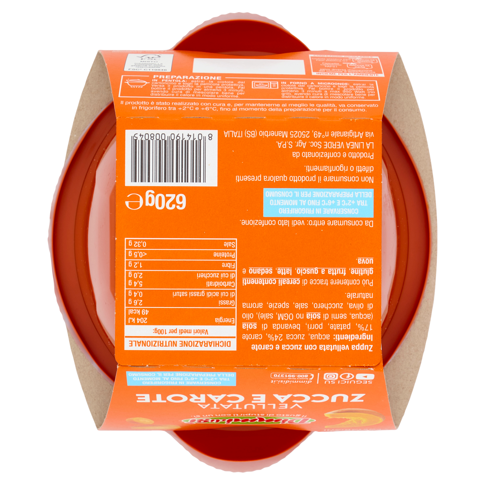DimmidiSì Vellutata Zucca e Carote 620 g